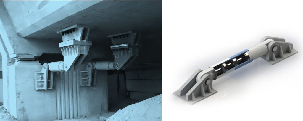 Fluid Viscous Damper with Overloading Protection